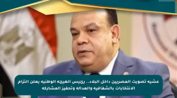 عشية تصويت المصريين داخل البلاد.. رئيس الهيئة الوطنية يعلن التزام الانتخابات بالشفافية والعدالة وتحفيز المشاركة